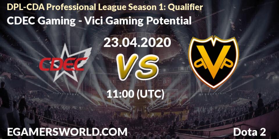 CDEC Gaming vs Vici Gaming Potential: Betting TIp, Match Prediction. 23.04.20. Dota 2, DPL-CDA Professional League Season 1: Qualifier