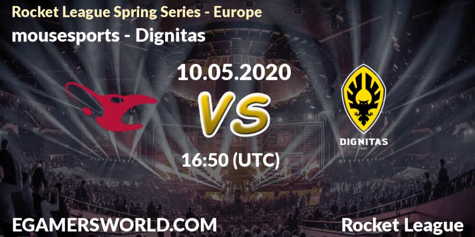 mousesports vs Dignitas: Betting TIp, Match Prediction. 10.05.20. Rocket League, Rocket League Spring Series - Europe