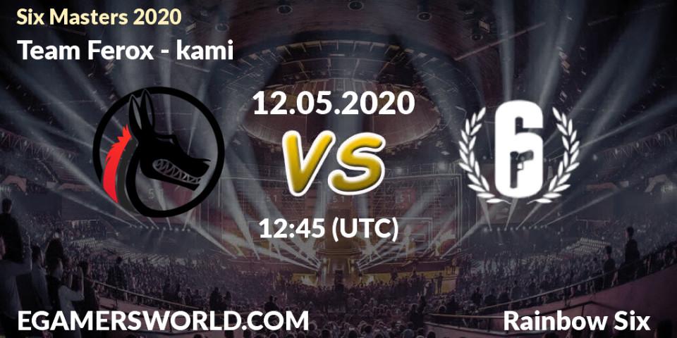 Team Ferox vs Ōkami: Betting TIp, Match Prediction. 12.05.2020 at 12:30. Rainbow Six, Six Masters 2020