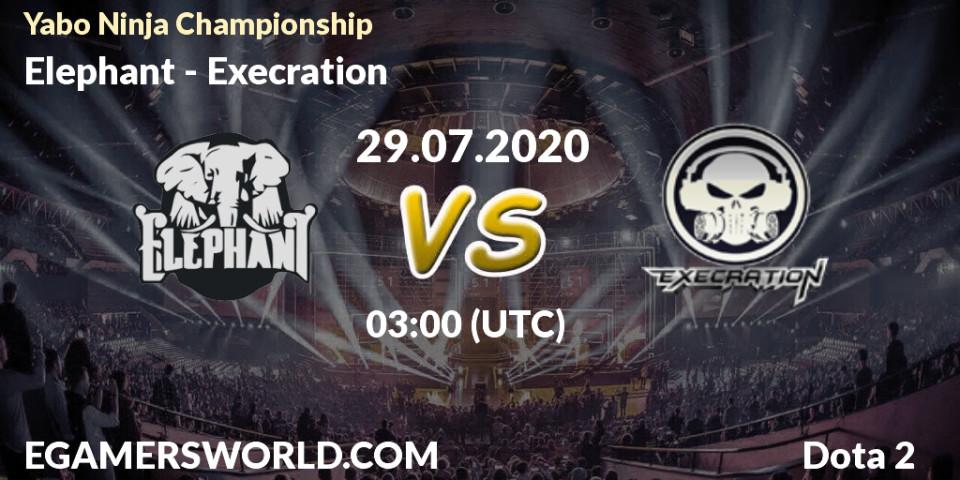 Elephant vs Execration: Betting TIp, Match Prediction. 29.07.20. Dota 2, Yabo Ninja Championship