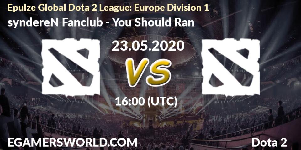 syndereN Fanclub vs LET'S HAVE FUN: Betting TIp, Match Prediction. 23.05.2020 at 16:07. Dota 2, Epulze Global Dota 2 League: Europe Division 1