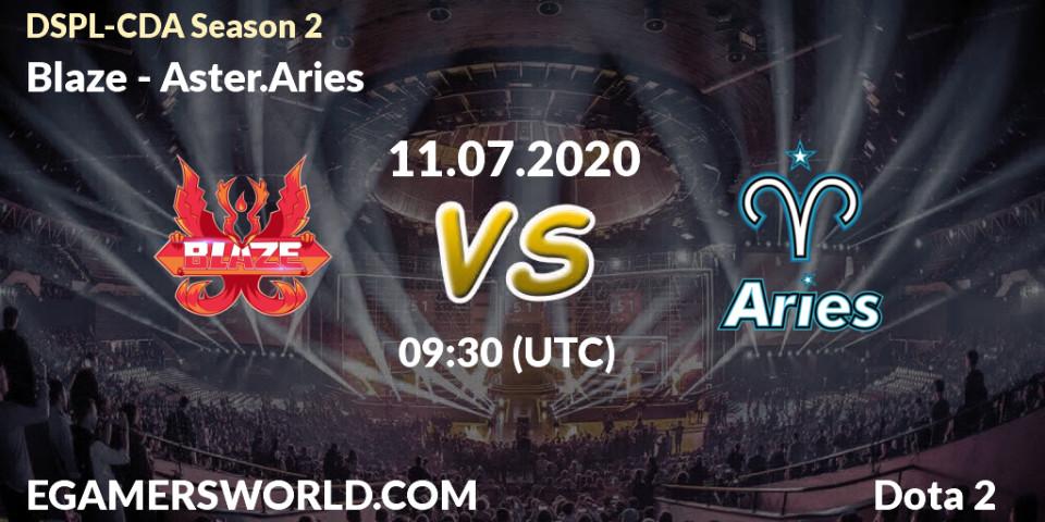 Blaze vs Aster.Aries: Betting TIp, Match Prediction. 11.07.2020 at 07:25. Dota 2, Dota2 Secondary Professional League 2020 Season 2