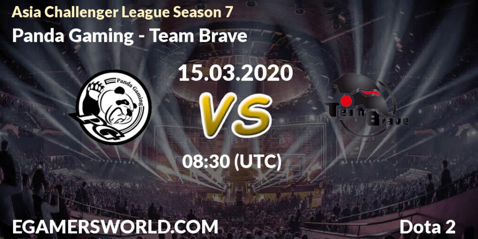 Panda Gaming vs Team Brave: Betting TIp, Match Prediction. 15.03.2020 at 07:08. Dota 2, Asia Challenger League Season 7