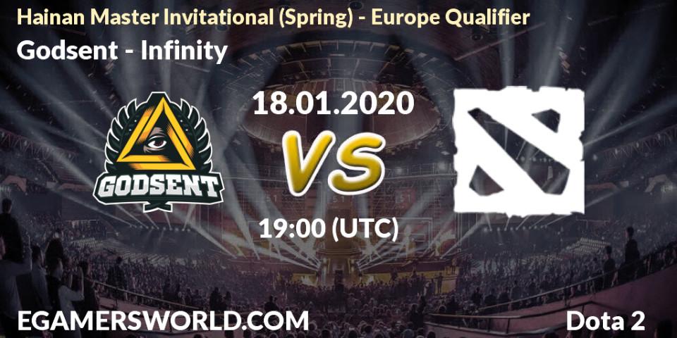 Godsent vs Infinity: Betting TIp, Match Prediction. 18.01.20. Dota 2, Hainan Master Invitational (Spring) - Europe Qualifier