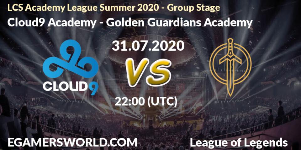 Cloud9 Academy vs Golden Guardians Academy: Betting TIp, Match Prediction. 31.07.20. LoL, LCS Academy League Summer 2020 - Group Stage