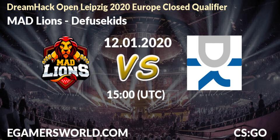 MAD Lions vs Defusekids: Betting TIp, Match Prediction. 12.01.20. CS2 (CS:GO), DreamHack Open Leipzig 2020 Europe Closed Qualifier