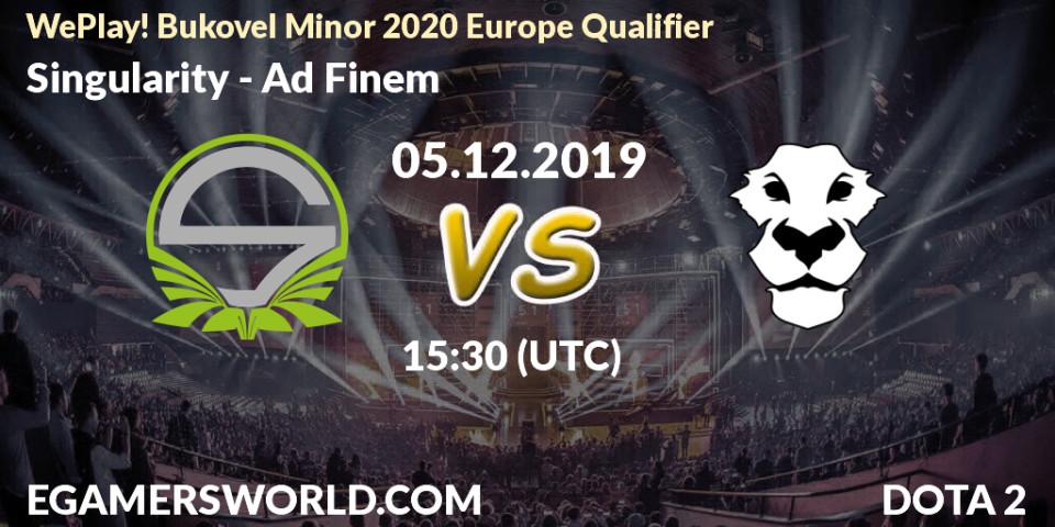 Singularity vs Ad Finem: Betting TIp, Match Prediction. 05.12.19. Dota 2, WePlay! Bukovel Minor 2020 Europe Qualifier