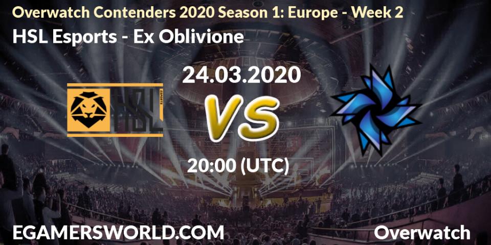 HSL Esports vs Ex Oblivione: Betting TIp, Match Prediction. 24.03.20. Overwatch, Overwatch Contenders 2020 Season 1: Europe - Week 2