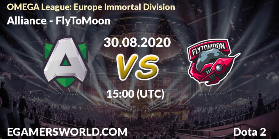 Alliance vs FlyToMoon: Betting TIp, Match Prediction. 30.08.20. Dota 2, OMEGA League: Europe Immortal Division