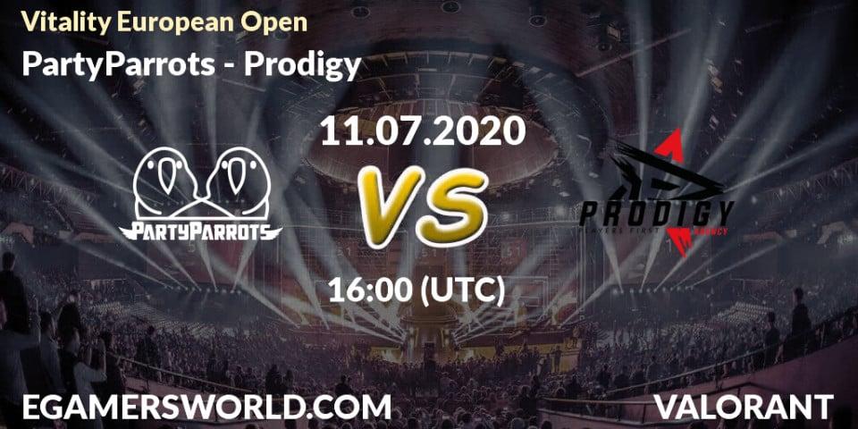 PartyParrots vs Prodigy: Betting TIp, Match Prediction. 11.07.20. VALORANT, Vitality European Open