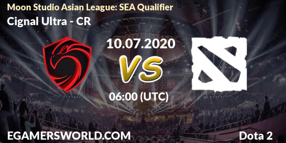 Cignal Ultra vs CR: Betting TIp, Match Prediction. 10.07.2020 at 06:11. Dota 2, Moon Studio Asian League: SEA Qualifier