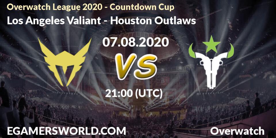 Los Angeles Valiant vs Houston Outlaws: Betting TIp, Match Prediction. 07.08.20. Overwatch, Overwatch League 2020 - Countdown Cup