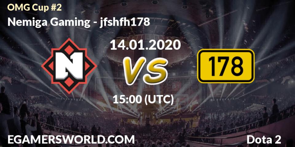 Nemiga Gaming vs jfshfh178: Betting TIp, Match Prediction. 14.01.20. Dota 2, OMG Cup #2