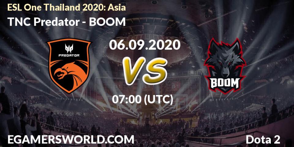 TNC Predator vs BOOM: Betting TIp, Match Prediction. 06.09.20. Dota 2, ESL One Thailand 2020: Asia