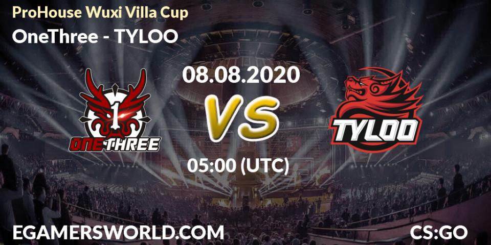 OneThree vs TYLOO: Betting TIp, Match Prediction. 08.08.20. CS2 (CS:GO), ProHouse Wuxi Villa Cup