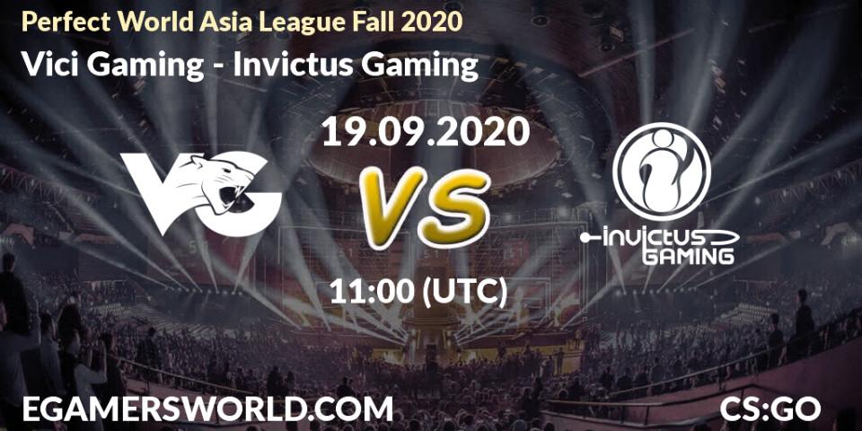 Vici Gaming vs Invictus Gaming: Betting TIp, Match Prediction. 19.09.2020 at 11:00. Counter-Strike (CS2), Perfect World Asia League Fall 2020