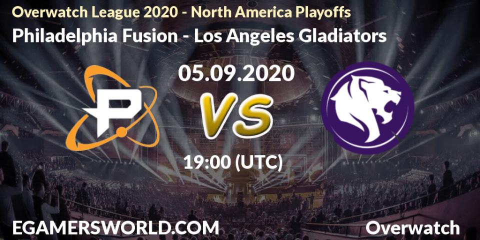 Philadelphia Fusion vs Los Angeles Gladiators: Betting TIp, Match Prediction. 05.09.20. Overwatch, Overwatch League 2020 - North America Playoffs