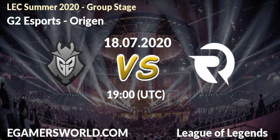 G2 Esports vs Origen: Betting TIp, Match Prediction. 17.07.20. LoL, LEC Summer 2020 - Group Stage