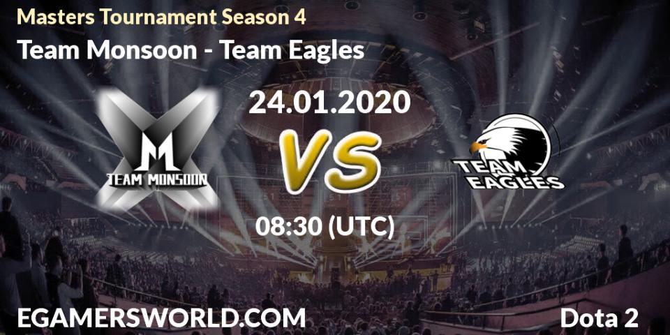 Team Monsoon vs Team Eagles: Betting TIp, Match Prediction. 28.01.2020 at 08:22. Dota 2, Masters Tournament Season 4