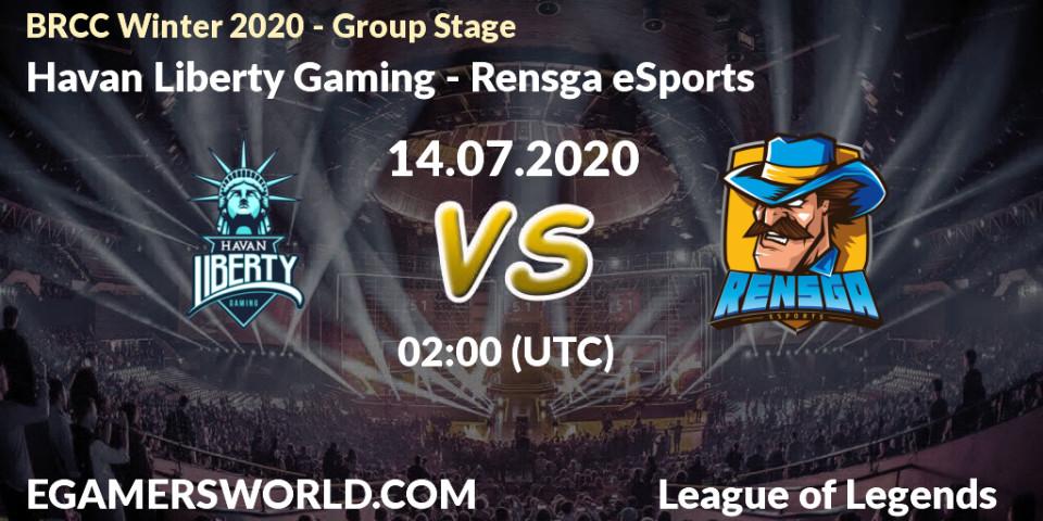 Havan Liberty Gaming vs Rensga eSports: Betting TIp, Match Prediction. 14.07.20. LoL, BRCC Winter 2020 - Group Stage