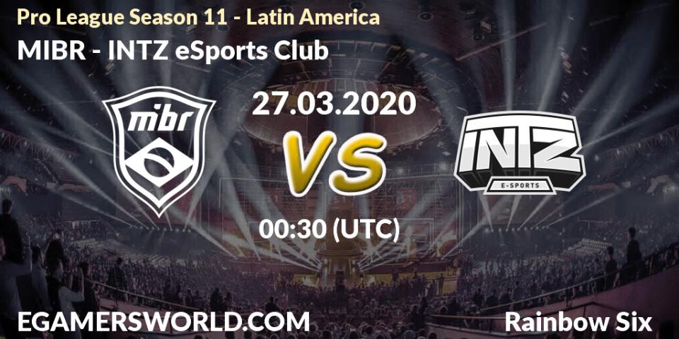 MIBR vs INTZ eSports Club: Betting TIp, Match Prediction. 27.03.20. Rainbow Six, Pro League Season 11 - Latin America