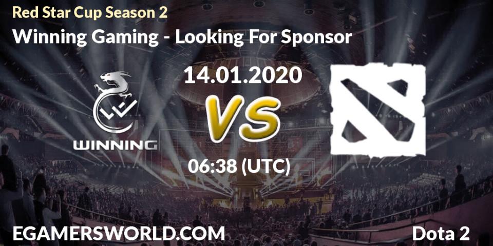 Winning Gaming vs Looking For Sponsor: Betting TIp, Match Prediction. 14.01.20. Dota 2, Red Star Cup Season 2