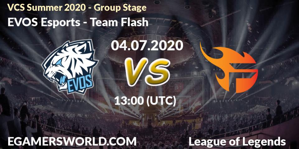 EVOS Esports vs Team Flash: Betting TIp, Match Prediction. 04.07.20. LoL, VCS Summer 2020 - Group Stage