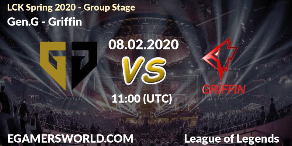 Gen.G vs Griffin: Betting TIp, Match Prediction. 08.02.20. LoL, LCK Spring 2020 - Group Stage