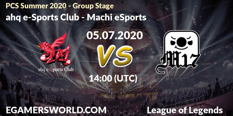ahq e-Sports Club vs Machi eSports: Betting TIp, Match Prediction. 05.07.20. LoL, PCS Summer 2020 - Group Stage