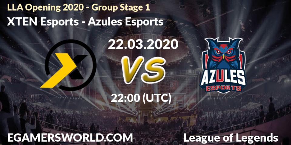 XTEN Esports vs Azules Esports: Betting TIp, Match Prediction. 05.04.20. LoL, LLA Opening 2020 - Group Stage 1