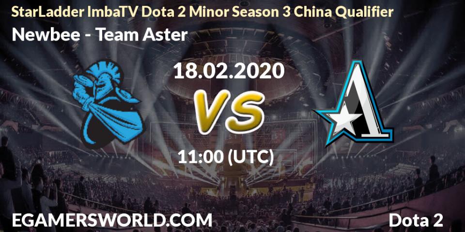Newbee vs Team Aster: Betting TIp, Match Prediction. 18.02.20. Dota 2, StarLadder ImbaTV Dota 2 Minor Season 3 China Qualifier