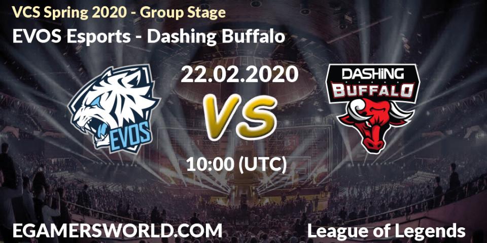 EVOS Esports vs Dashing Buffalo: Betting TIp, Match Prediction. 22.02.20. LoL, VCS Spring 2020 - Group Stage