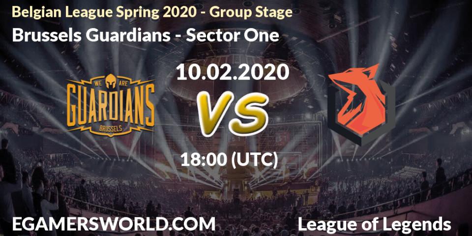 Brussels Guardians vs Sector One: Betting TIp, Match Prediction. 10.02.20. LoL, Belgian League Spring 2020 - Group Stage