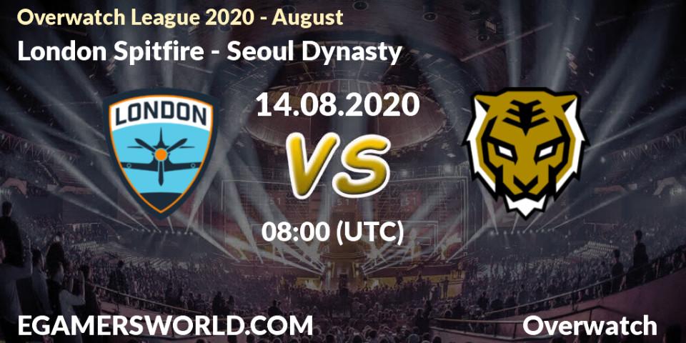 London Spitfire vs Seoul Dynasty: Betting TIp, Match Prediction. 14.08.2020 at 08:00. Overwatch, Overwatch League 2020 - August