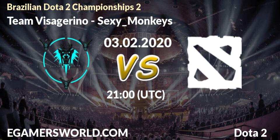 Team Visagerino vs Sexy_Monkeys: Betting TIp, Match Prediction. 03.02.20. Dota 2, Brazilian Dota 2 Championships 2