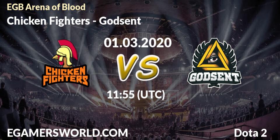 Chicken Fighters vs Godsent: Betting TIp, Match Prediction. 01.03.20. Dota 2, Arena of Blood