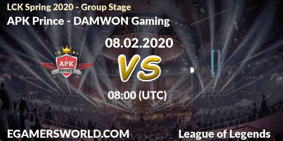 APK Prince vs DAMWON Gaming: Betting TIp, Match Prediction. 08.02.20. LoL, LCK Spring 2020 - Group Stage