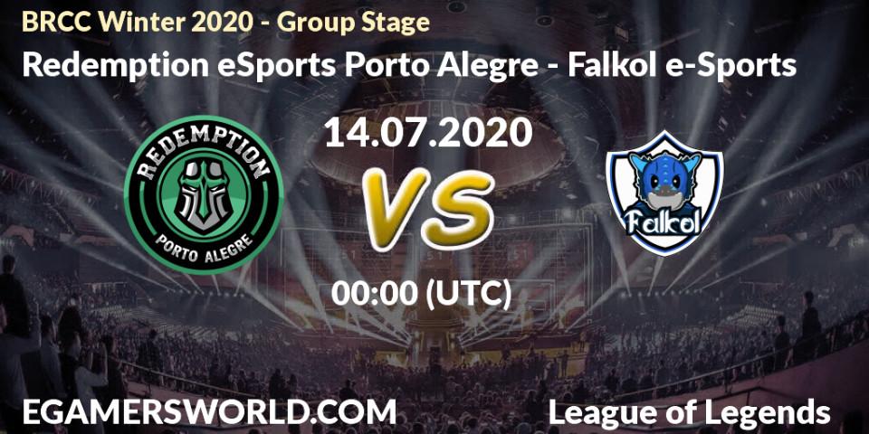 Redemption eSports Porto Alegre vs Falkol e-Sports: Betting TIp, Match Prediction. 14.07.20. LoL, BRCC Winter 2020 - Group Stage