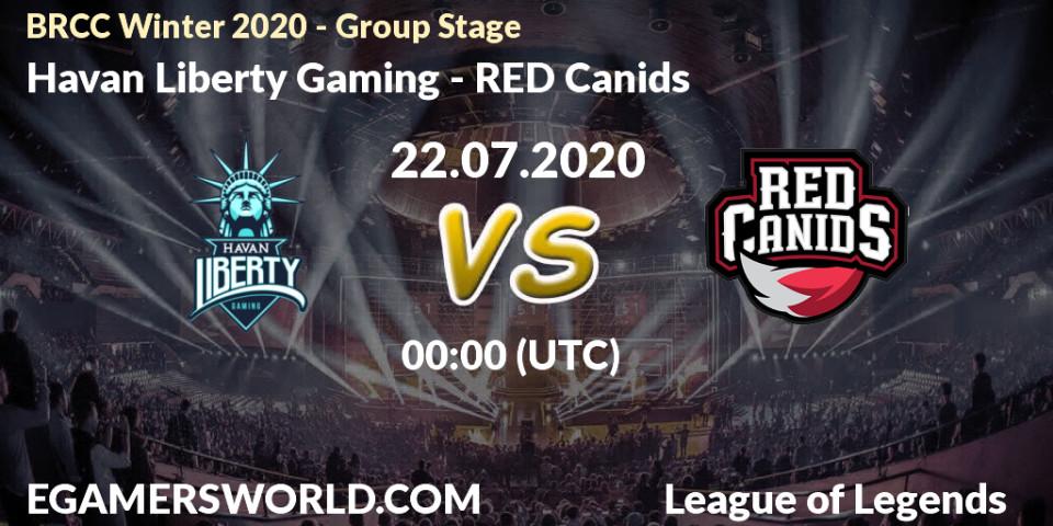 Havan Liberty Gaming vs RED Canids: Betting TIp, Match Prediction. 22.07.20. LoL, BRCC Winter 2020 - Group Stage