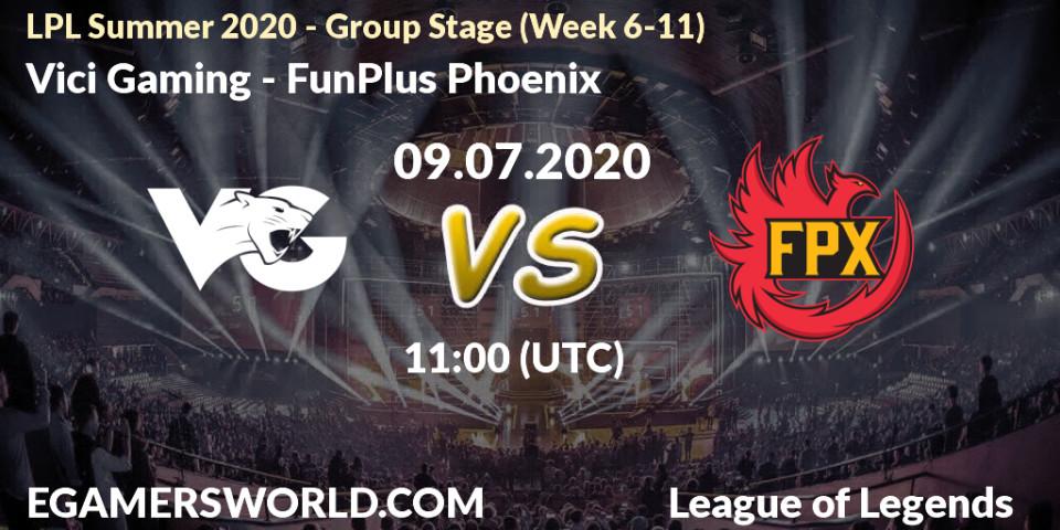 Vici Gaming vs FunPlus Phoenix: Betting TIp, Match Prediction. 09.07.20. LoL, LPL Summer 2020 - Group Stage (Week 6-11)