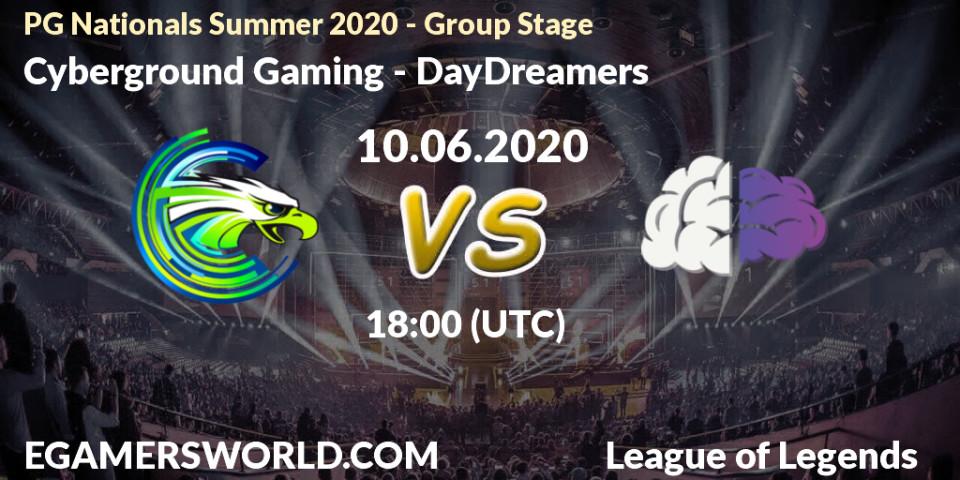 Cyberground Gaming vs DayDreamers: Betting TIp, Match Prediction. 10.06.20. LoL, PG Nationals Summer 2020 - Group Stage