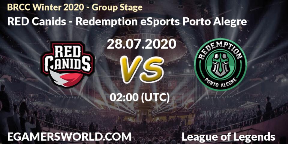 RED Canids vs Redemption eSports Porto Alegre: Betting TIp, Match Prediction. 28.07.20. LoL, BRCC Winter 2020 - Group Stage