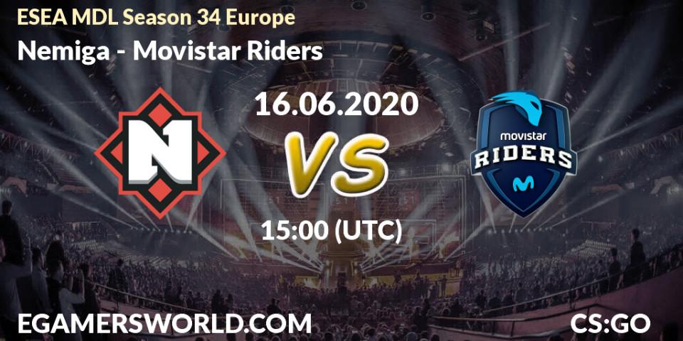 Nemiga vs Movistar Riders: Betting TIp, Match Prediction. 22.06.20. CS2 (CS:GO), ESEA MDL Season 34 Europe
