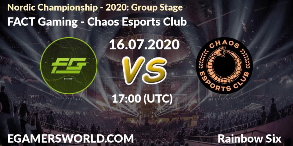Ambush vs Chaos Esports Club: Betting TIp, Match Prediction. 16.07.2020 at 17:00. Rainbow Six, Nordic Championship - 2020: Group Stage