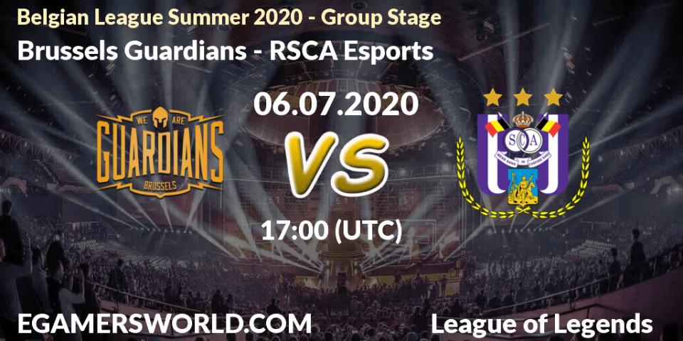 Brussels Guardians vs RSCA Esports: Betting TIp, Match Prediction. 06.07.20. LoL, Belgian League Summer 2020 - Group Stage