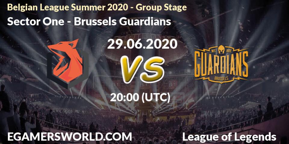 Sector One vs Brussels Guardians: Betting TIp, Match Prediction. 29.06.20. LoL, Belgian League Summer 2020 - Group Stage