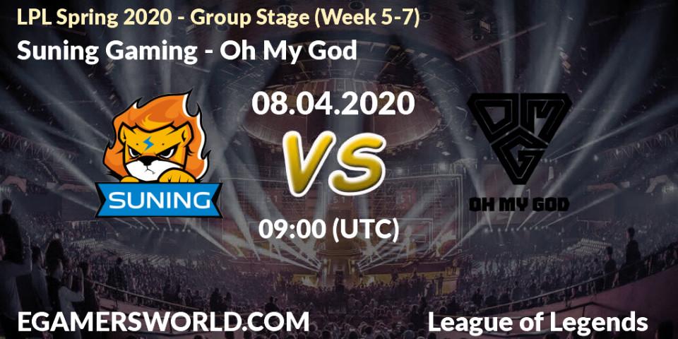 Suning Gaming vs Oh My God: Betting TIp, Match Prediction. 08.04.20. LoL, LPL Spring 2020 - Group Stage (Week 5-7)