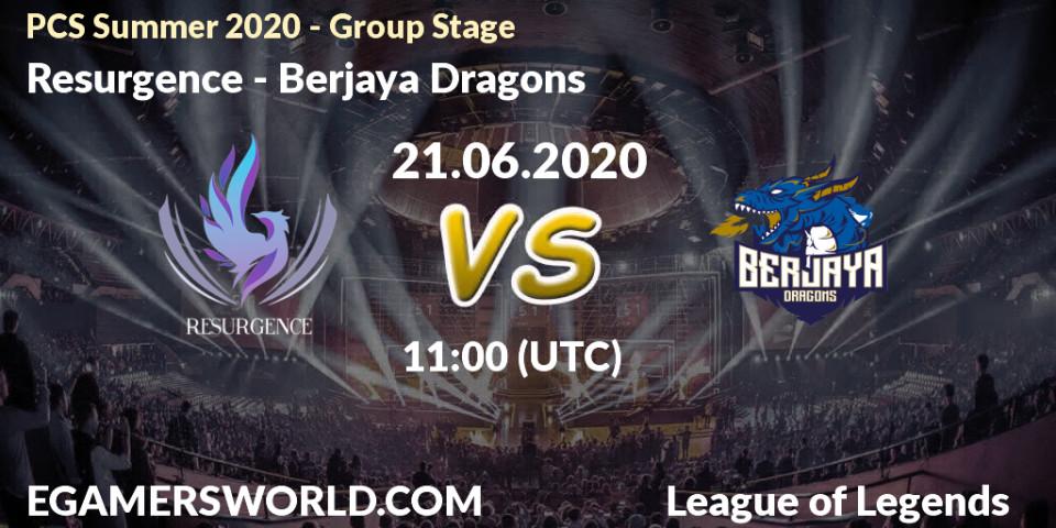Resurgence vs Berjaya Dragons: Betting TIp, Match Prediction. 21.06.2020 at 11:00. LoL, PCS Summer 2020 - Group Stage