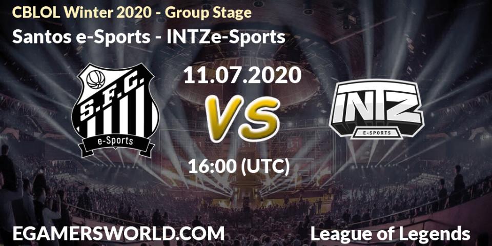 Santos e-Sports vs INTZ e-Sports: Betting TIp, Match Prediction. 11.07.2020 at 16:00. LoL, CBLOL Winter 2020 - Group Stage