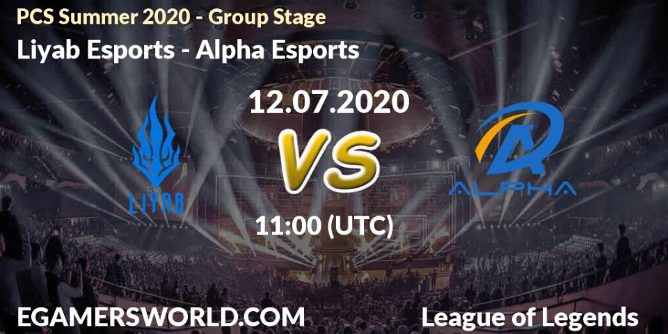 Liyab Esports vs Alpha Esports: Betting TIp, Match Prediction. 12.07.2020 at 11:00. LoL, PCS Summer 2020 - Group Stage